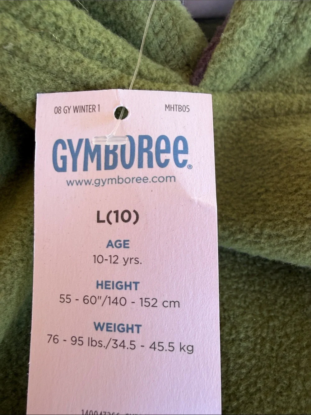 NWT Gymboree Olive Green Fleece Hoodie with Kangaroo Pocket